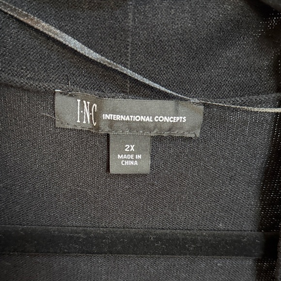 INC International Concepts Black Stud-Trim Women's Long Cardigan/Duster 2X - Picture 6 of 8